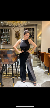 Black & Silver Jumpsuit